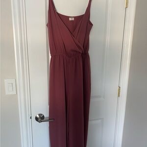 Wilfred Women’s Mauve Wide  Leg Jumpsuit Spaghetti Strap L